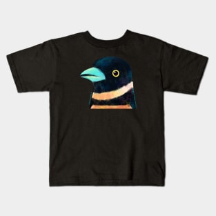 Black and yellow broadbill bird Kids T-Shirt